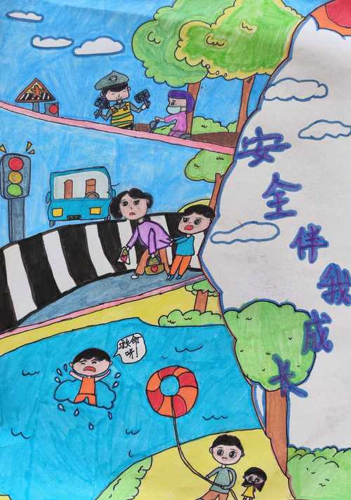 关于安全的画画图片安全