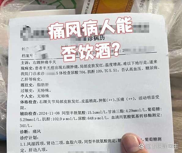 关节性痛风不能喝酒吗