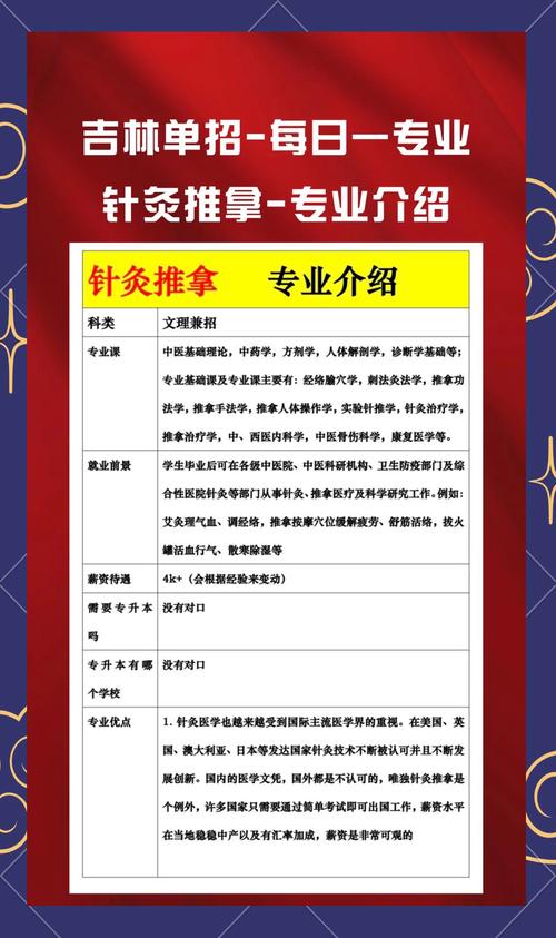 针灸推拿专业个人简历