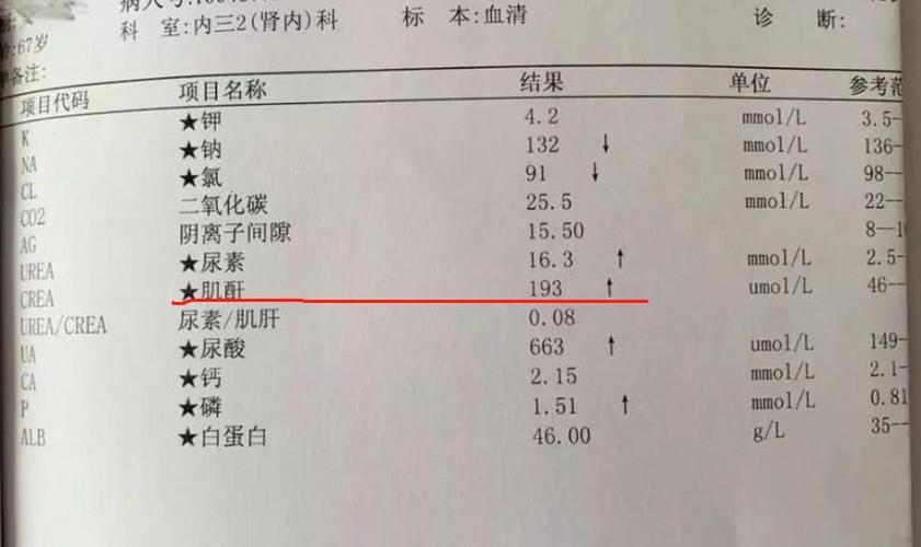痛风引起的肌酐735