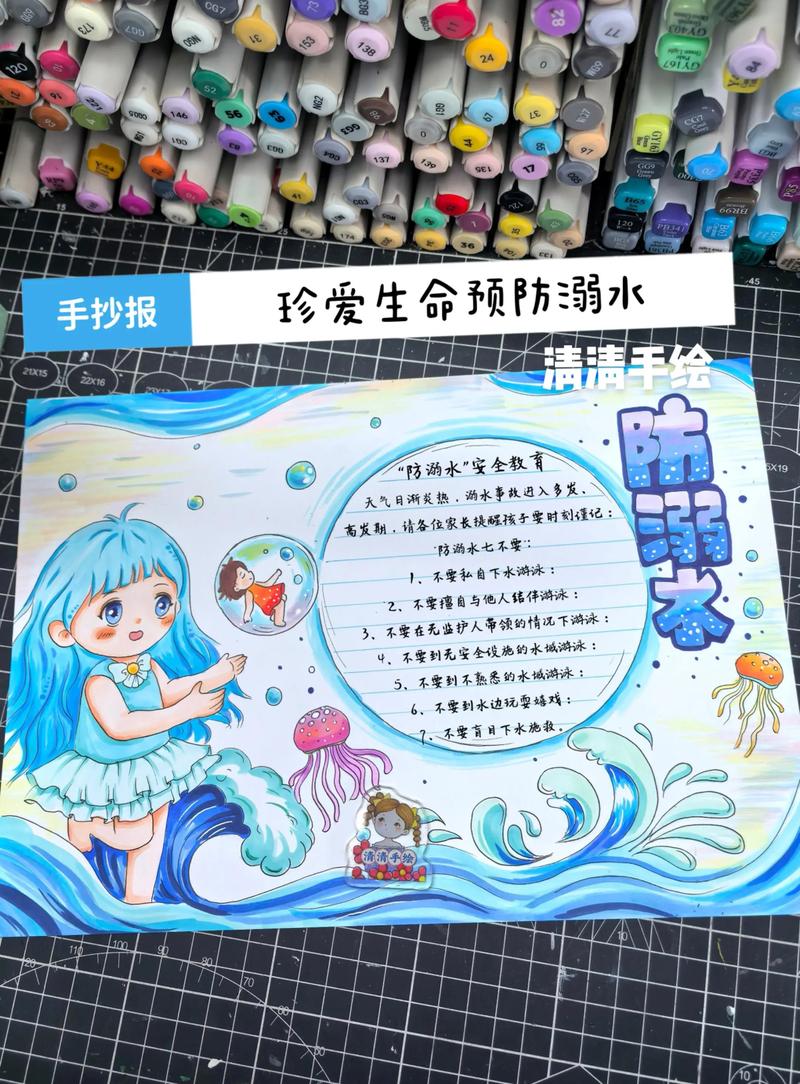 防溺水防火安全手抄报