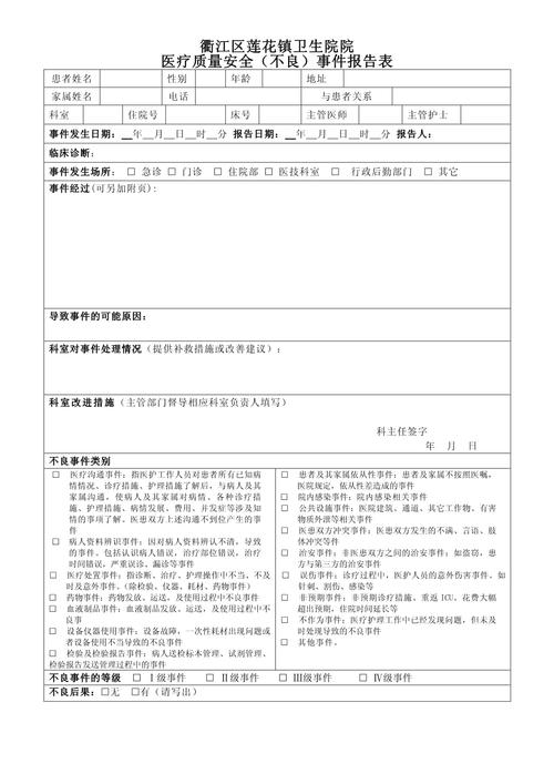 医疗安全(不良)事件