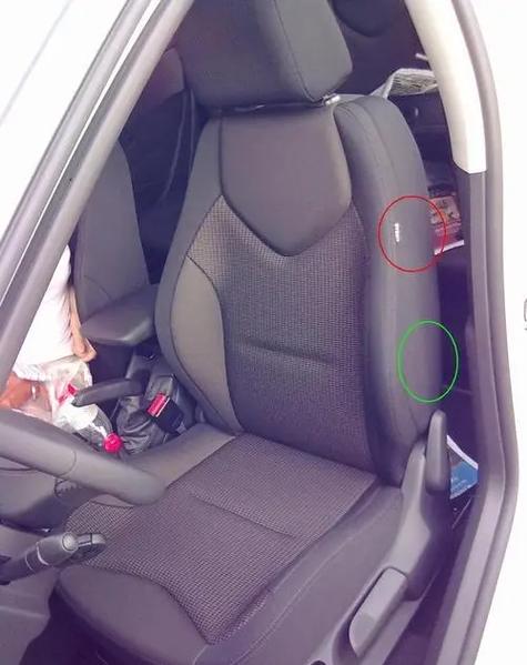 座椅上的安全气囊位置