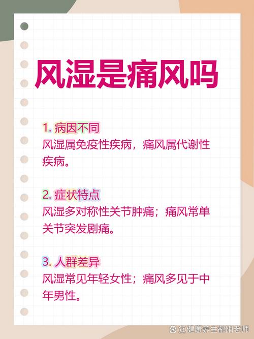 痛风和风湿是一回事吗