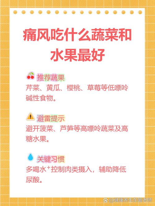 痛风吃什么蔬菜和水果