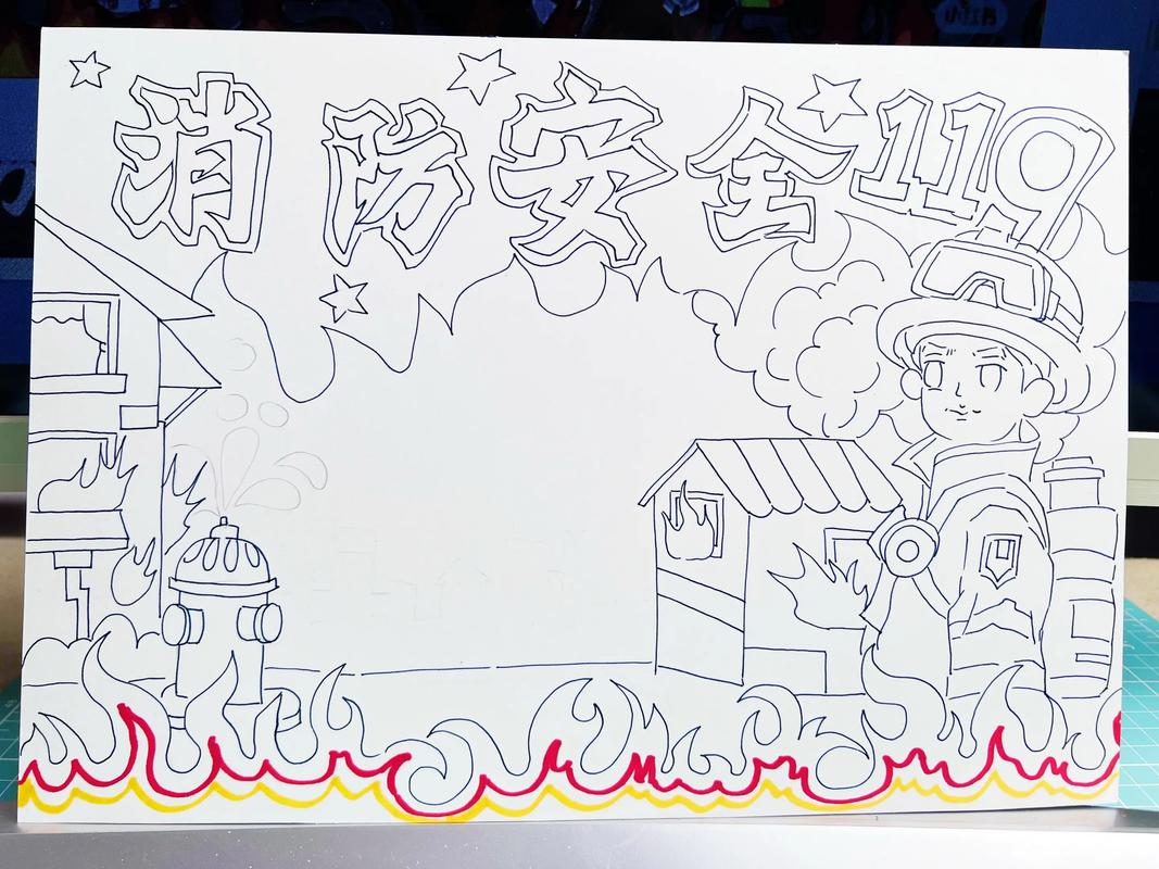 最简单安全消防手抄报