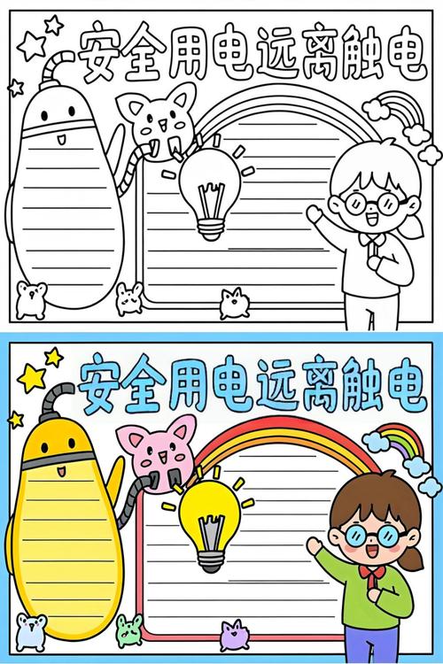 防电防安全手抄报图片