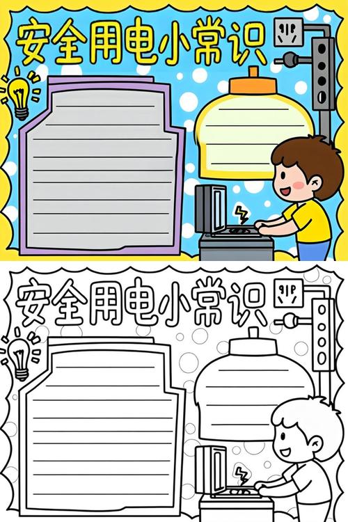 防电防安全手抄报图片