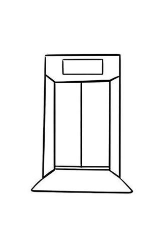 安全电梯的简笔画图片