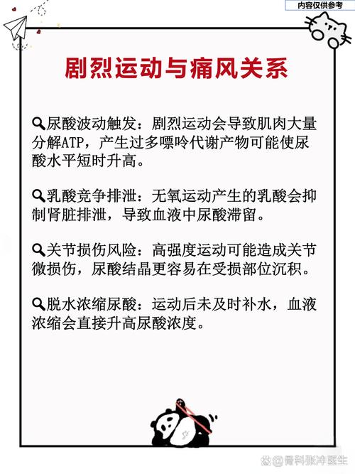 剧烈运动会引起痛风吗