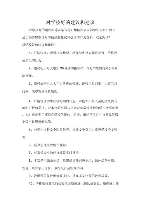 对学校安全管理的建议