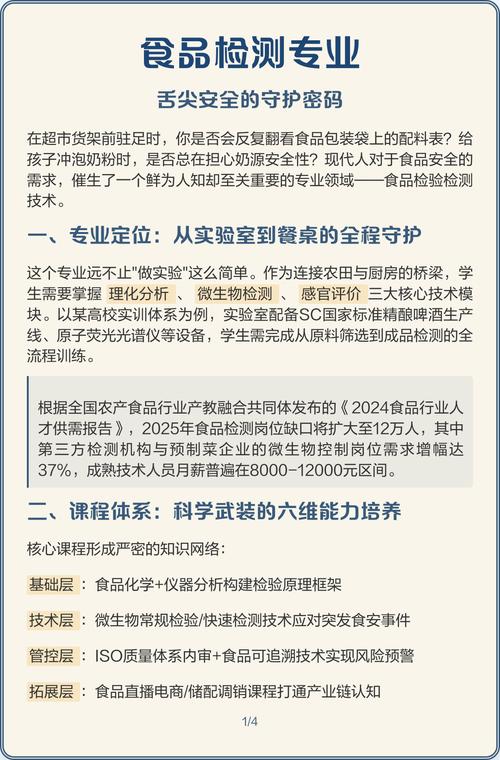 食品安全检测专业好吗