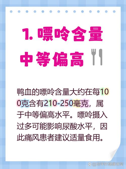痛风患者能吃鸭血吗