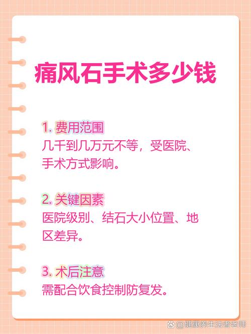 痛风石手术费用标准