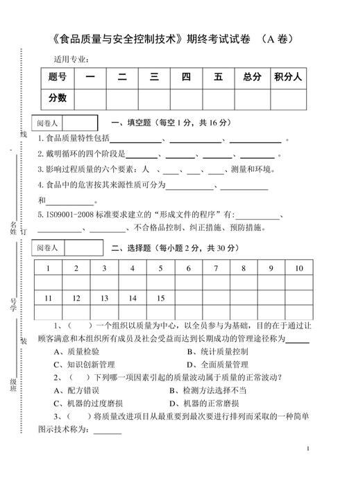 深圳食品安全模拟考试