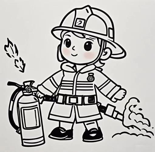 简易幼儿的消防安全画